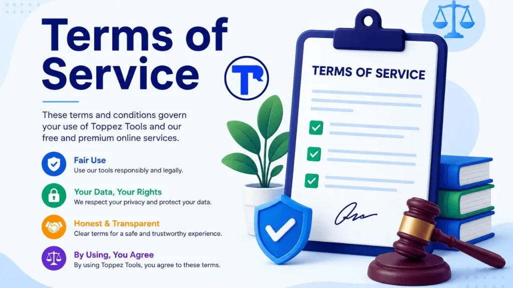 Terms of Service illustration for Toppez Tools