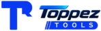 Toppez Tools logo with blue TR icon and Toppez Tools text